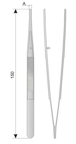 Пинцеты анатомические общего назначения 150 мм