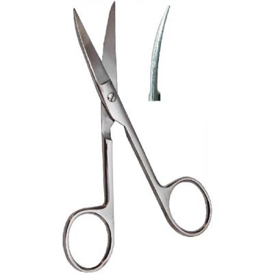 Ножницы с 2-мя острыми концами вертикально-изогнутые