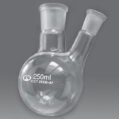 Колбы круглодонные со шлифом и двумя горловинами КГУ-2-1-1000-29/32-19/26