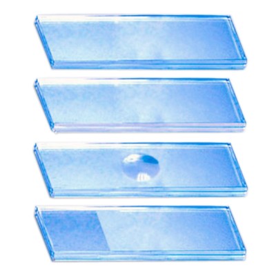 Стекло для микропрепаратов предметное, СО-4 с полосой для записи и шлиф. краями